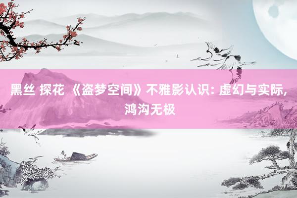 黑丝 探花 《盗梦空间》不雅影认识: 虚幻与实际, 鸿沟无极